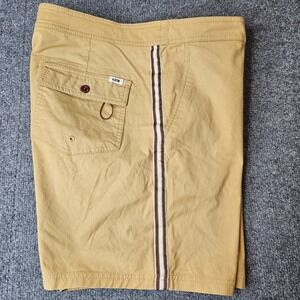 Katin Mens Theo Swim Short Size 33 Inseam 7" Yellow Driftwood Surfing Beach